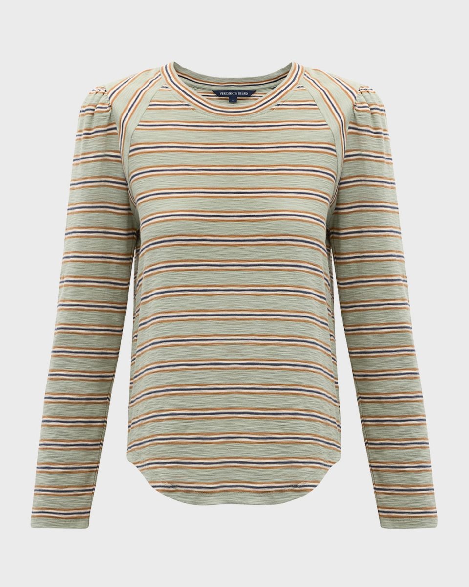 Mason Striped Ruched Baseball Tee
